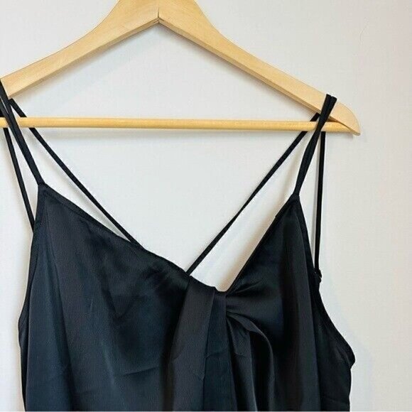 Banana Republic Front Twist-Front Maxi Slip Dress Mobwife  Black Size Medium - Picture 7 of 11